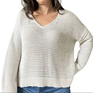 Madewell Rainbow Marled Seville Oversized Split Side Pullover Sweater
